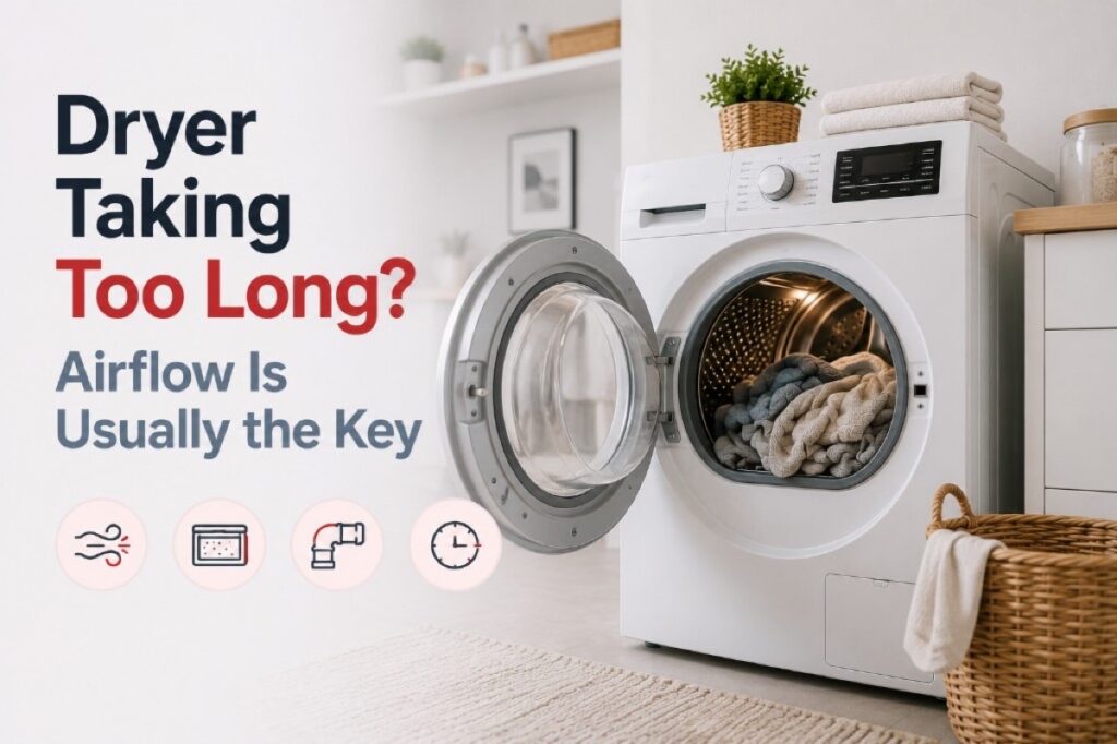Dryer Taking Too Long? Airflow Is Usually the Key