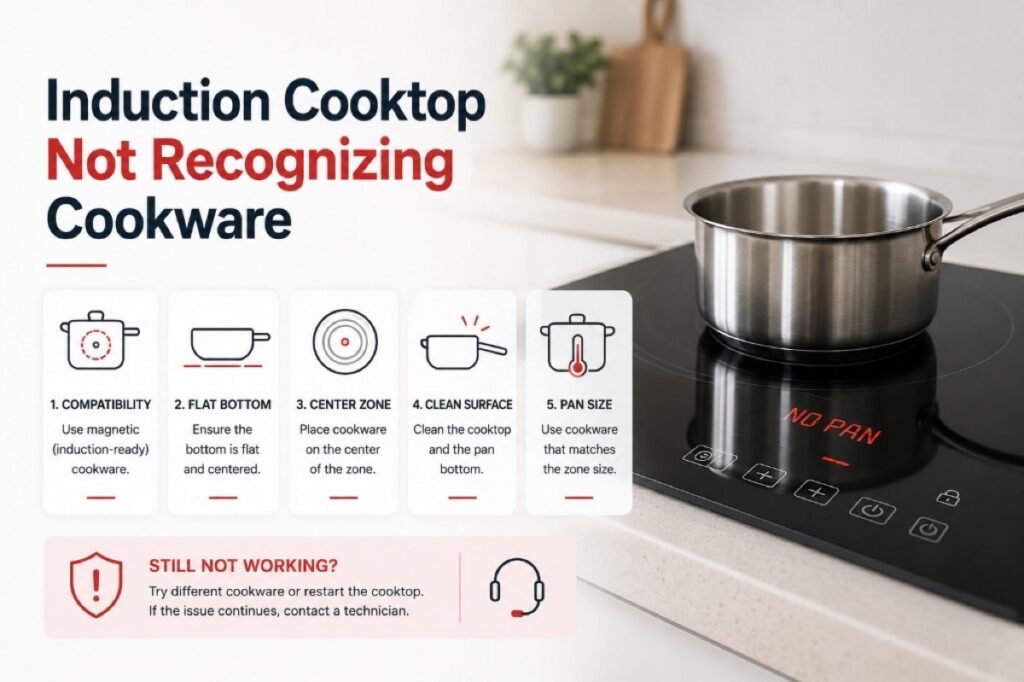 Induction Cooktop Not Recognizing Cookware