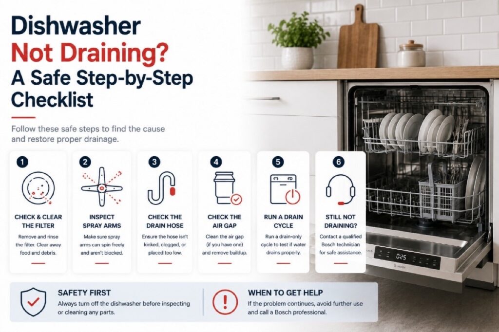 Dishwasher Not Draining? A Safe Step-by-Step Checklist